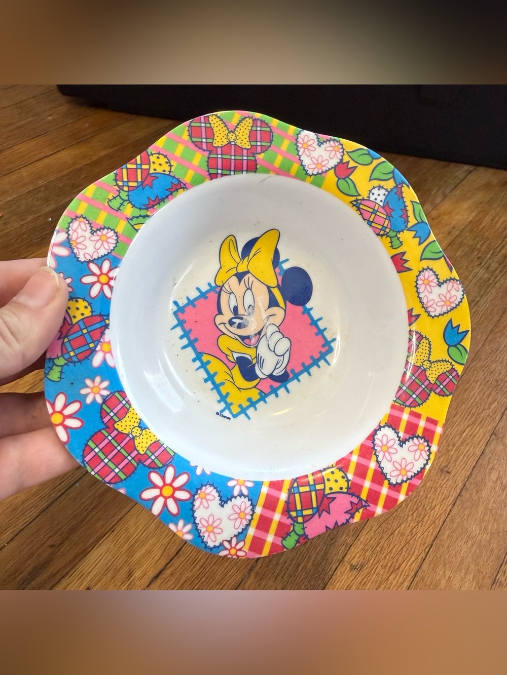 Disney Vintage Minnie Mouse Melamine Bowl